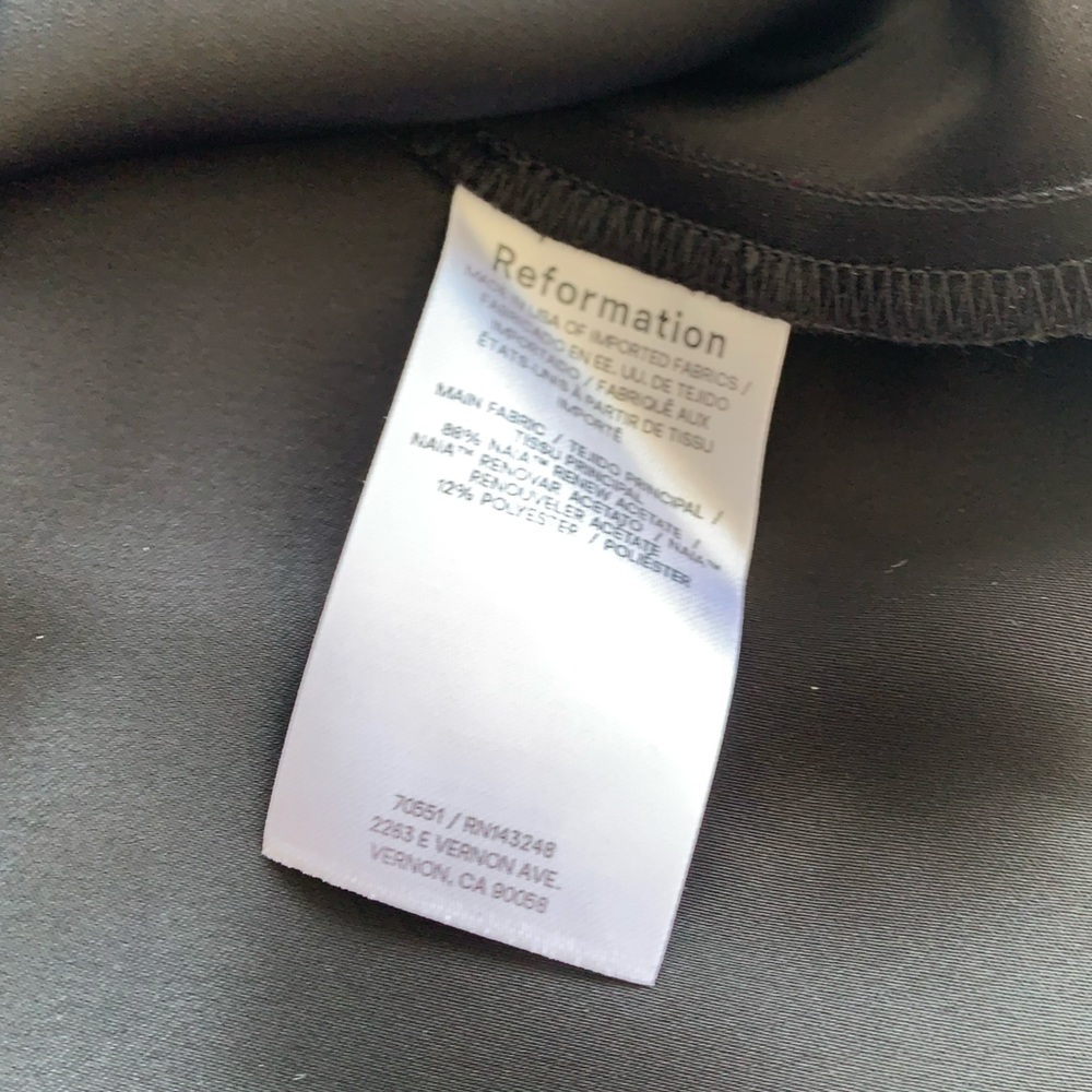 Reformation Black Satin Mini Skirt - Picture 9 of 11